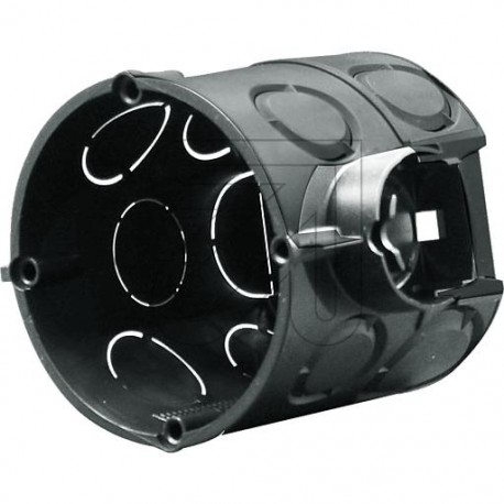 Voxura Unterputz-Gerätedose Schalterdose Verbindungsdose mit Stutzen Ø 60mm 62mm Tiefe tief UP M25 schwarz 25 Stück 