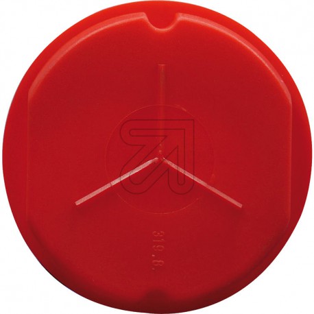 25x Putzdeckel Signaldeckel Deckel für Gerätedose Putzdose Ø 60mm rot 
