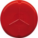 25 x Signaldeckel rot Ø60mm Putzdeckel 25 Stück für UP Dosen rot