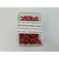Stroß- Serienverbinder rot PVC Isoliert 100 Stück im praktischem Box Lötfreie Leitungsverbinder