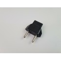 USA Stecker Adapter USA auf Euro Stecker schwarz Reisestecker USA-EU Adapterstecker