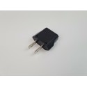 USA Stecker Adapter EU auf USA Stecker schwarz Reisestecker EU-USA !