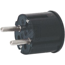 Schuko Winkel-Stecker schwarz Schutzkontakt Stecker seitliche Einführung schwarz
