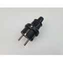 Schuko Stecker Gummi Schwarz IP44 Gummi Stecker Schuko IP44 schwarz