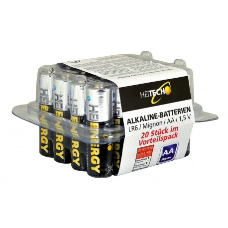 20er Pack AA Alkaline Batterien