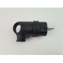 Stecker Gummi mit Griff abgewinkelt 90° Schwarz IP44 - Gummi Stecker Schuko IP44