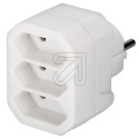 3 Fach Euro Adapter weiß Flachstecker Adapter Stecker für Euro Stecker 3 Fach