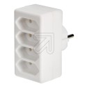 4 Fach Euro Adapter für Flachstecker Mehrfachstecker Adapter Stecker Euro 4 Fach