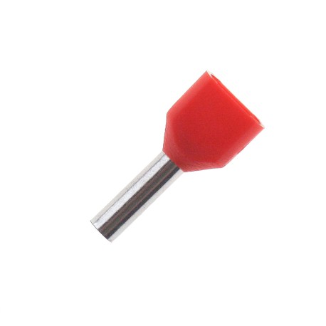 Zwillingsaderendhülsen 2x1mm" rot