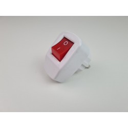 Stecker mit Schalter abschaltbarer Stecker beleuchteter Stecker schaltbar weiß