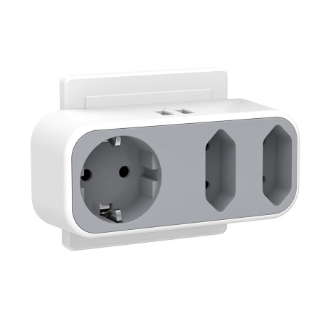 Schuko Adapter mit 2x USB Ladeanschluss 