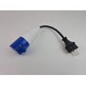 CEE Adapter Kabel, Schuko Stecker - CEE Buchse 3polig für Wohnmobil und Caravan