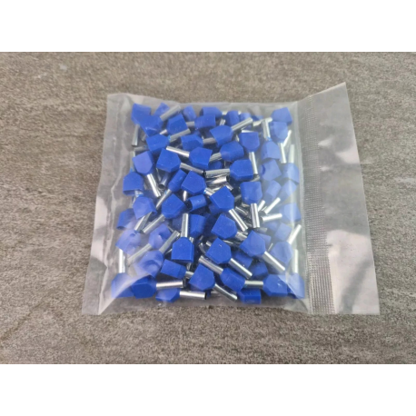 Zwillingsaderendhülsen 2x2,5m²  blau