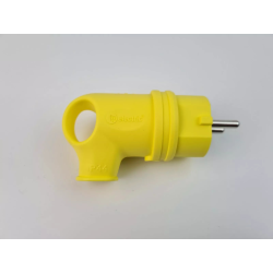 Stecker Gummi mit Griff abgewinkelt 90° gelb IP44 