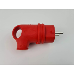 Stecker Gummi mit Griff abgewinkelt 90° rot IP44