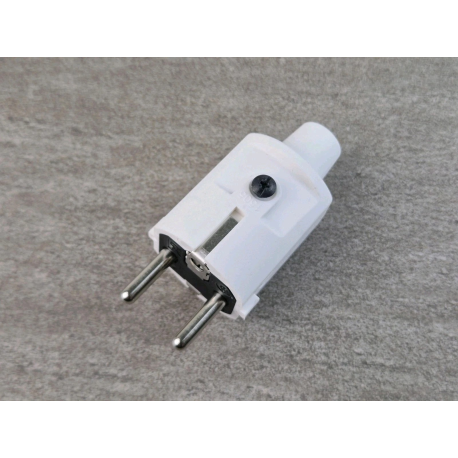 ABL PVC Schuko Stecker ABL bis 3x1,5mm² Stecker Schuko ABL PVC weiß
