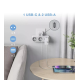 3 Fach Schuko Stecker mit 2 x USB-A + 1  x USB-C Anschluss Mehrfachstecker 3 Fach Stecker mit USB Ladeanschlüssen