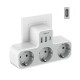 3 Fach Schuko Stecker mit 2 x USB-A + 1  x USB-C Anschluss Mehrfachstecker 3 Fach Stecker mit USB Ladeanschlüssen