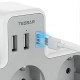 3 Fach Schuko Stecker mit 2 x USB-A + 1  x USB-C Anschluss Mehrfachstecker 3 Fach Stecker mit USB Ladeanschlüssen