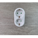 Schuko Doppelstecker weiß