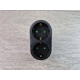 Schuko Doppelstecker schwarz