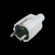 PVC Stecker Schutzkontakt grau