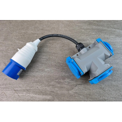 CEE 3 Fach Verteiler auf Schuko