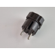 2 Fach Euro Stecker braun für Flachstecker, Mehrfachstecker Braun, Euro Adapter