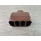 4 Fach Euro Adapter Stecker braun