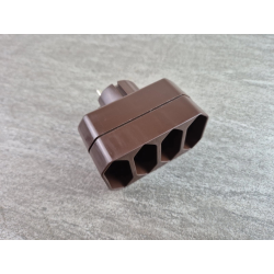 4 Fach Euro Adapter Stecker braun