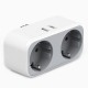 Schuko Adapterstecker mit 2x USB Ladeanschluss 
