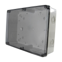 Kabel Abzweigdose Abzweigkasten Aufputz 280x210x90mm IP65 mit Sichtdeckel Kabeldose AP