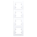 4 Fach Abdeckrahmen senkrecht Karea Alpinweiß