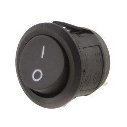 Einbau Wippschalter I-0 Wippenschalter 250V 6A 23mm Einbau Schalter rund schwarz