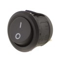 Einbau Wippschalter I-0 Wippenschalter 250V 6A 23mm Einbau Schalter rund schwarz
