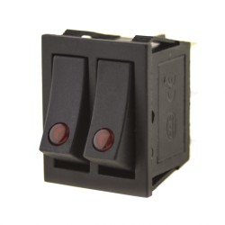 Einbau Wippschalter I-0-II Wippenschalter 16A 31x26mm Einbau Schalter rot 250V