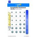 Knopfzellen Sortiment Alkaline 24 Stück, LR621 / LR41 / LR626 / LR1130 / LR44